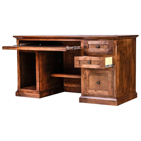 Forest Designs Traditional Alder Writing Desk with Keyboard Pullout ...