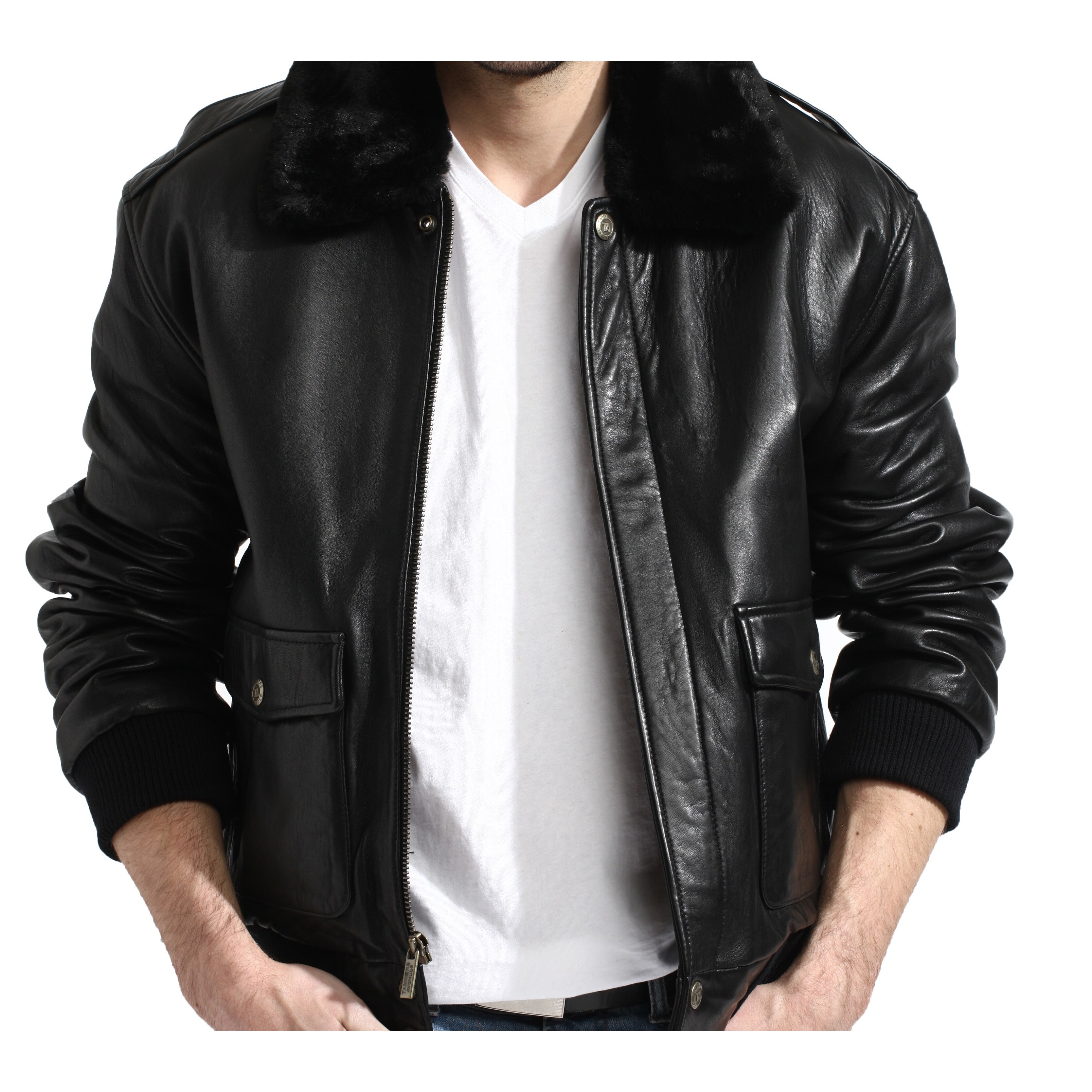 black aviator bomber jacket