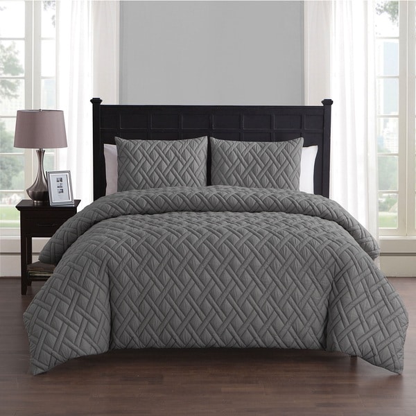 VCNY Lattice Embossed 5 & 7 Piece Bed in a Bag Set