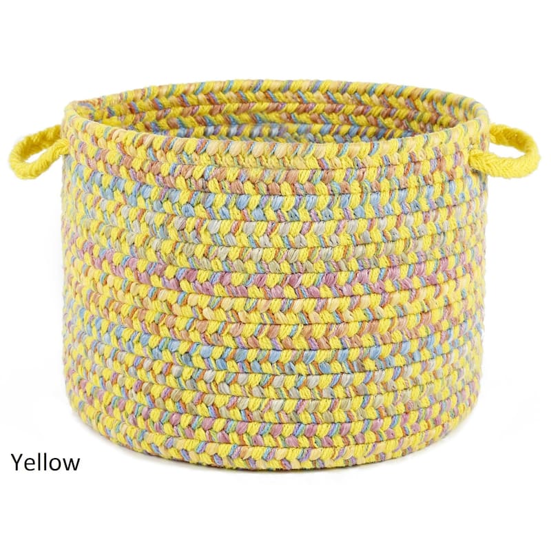 Playful 12" x 18" Basket by Rhody Rug - Yellow