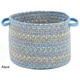 preview thumbnail 1 of 0, Playful 12" x 18" Basket by Rhody Rug Blue