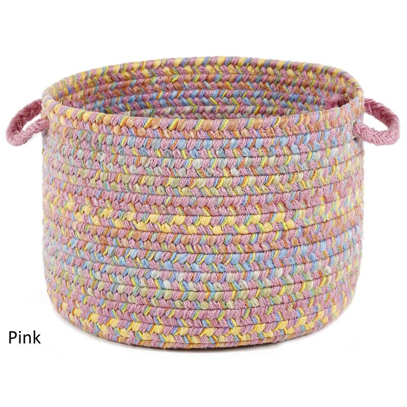 Playful 12" x 18" Basket by Rhody Rug - Red