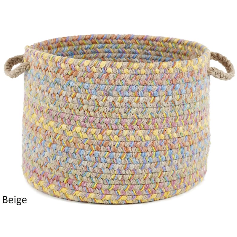 Playful 12" x 18" Basket by Rhody Rug - Tan