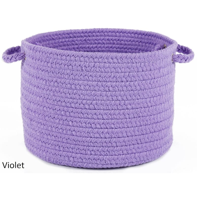 Happy Feet Basket by Rhody Rug - Purple