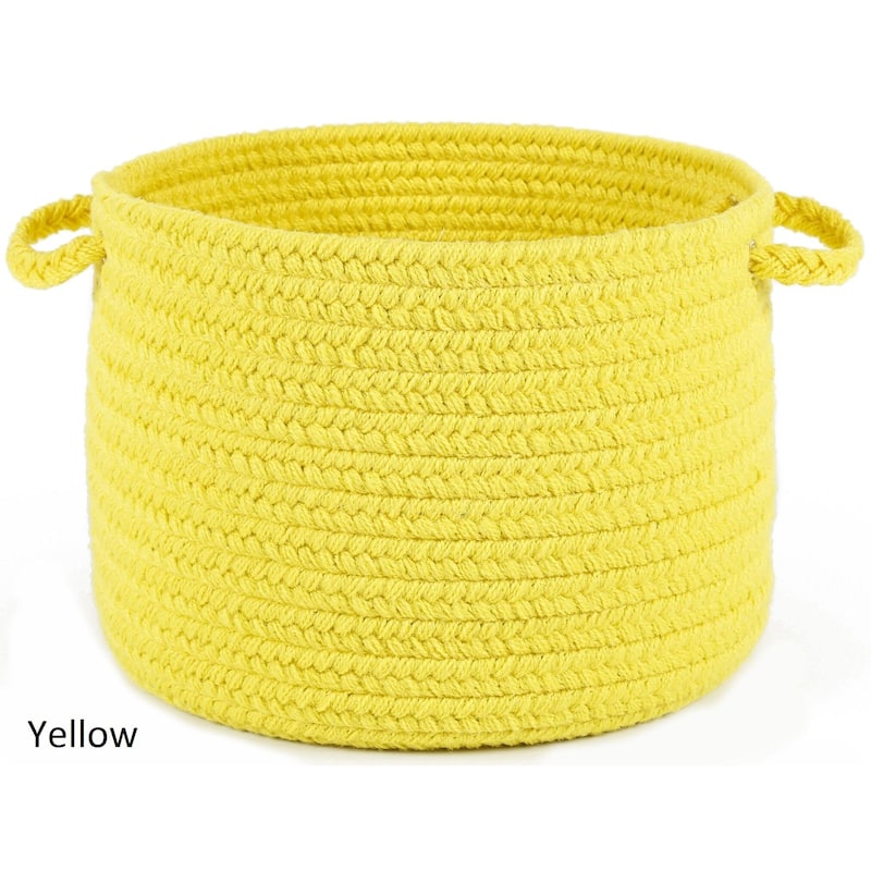 Happy Feet Basket by Rhody Rug - Yellow