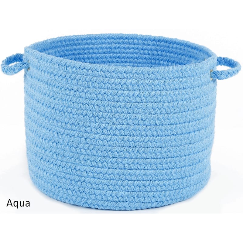 Happy Feet Basket by Rhody Rug - Blue