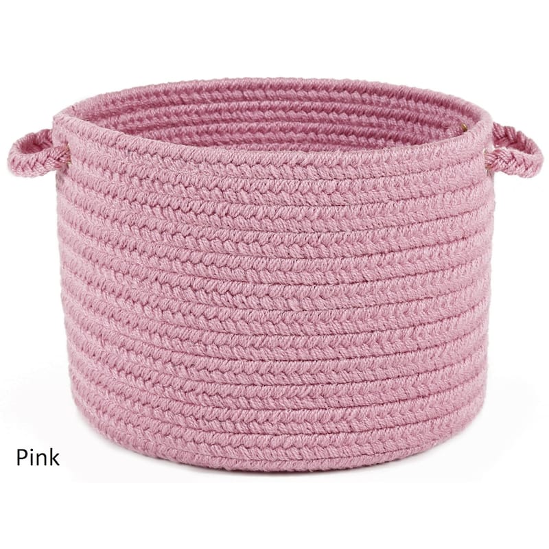 Happy Feet Basket by Rhody Rug - Pink