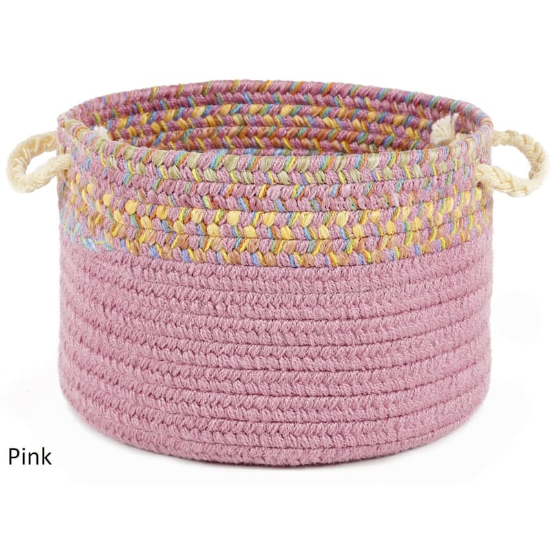 Kids Place 10 x 8-inch Basket by Rhody Rug - Pink