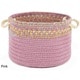 preview thumbnail 4 of 5, Kids Place 10 x 8-inch Basket by Rhody Rug Pink