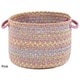 preview thumbnail 4 of 6, Playful Multicolored Braided Basket by Rhody Rug Pink