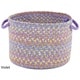 preview thumbnail 5 of 6, Playful Multicolored Braided Basket by Rhody Rug Purple