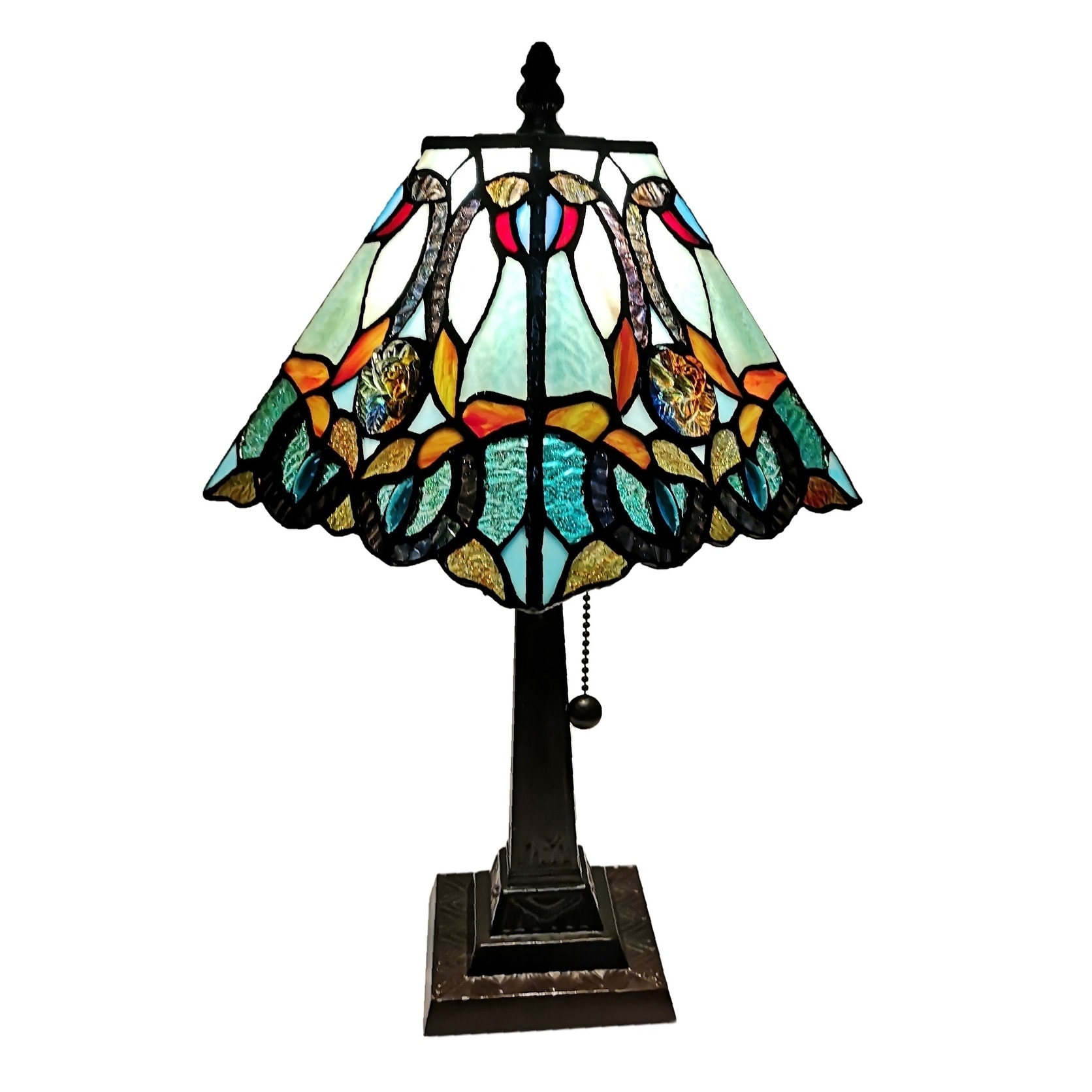 Amora Lighting Tiffany Style Fl Mission Table Lamp Amora Lighting Tiffany Style Fl