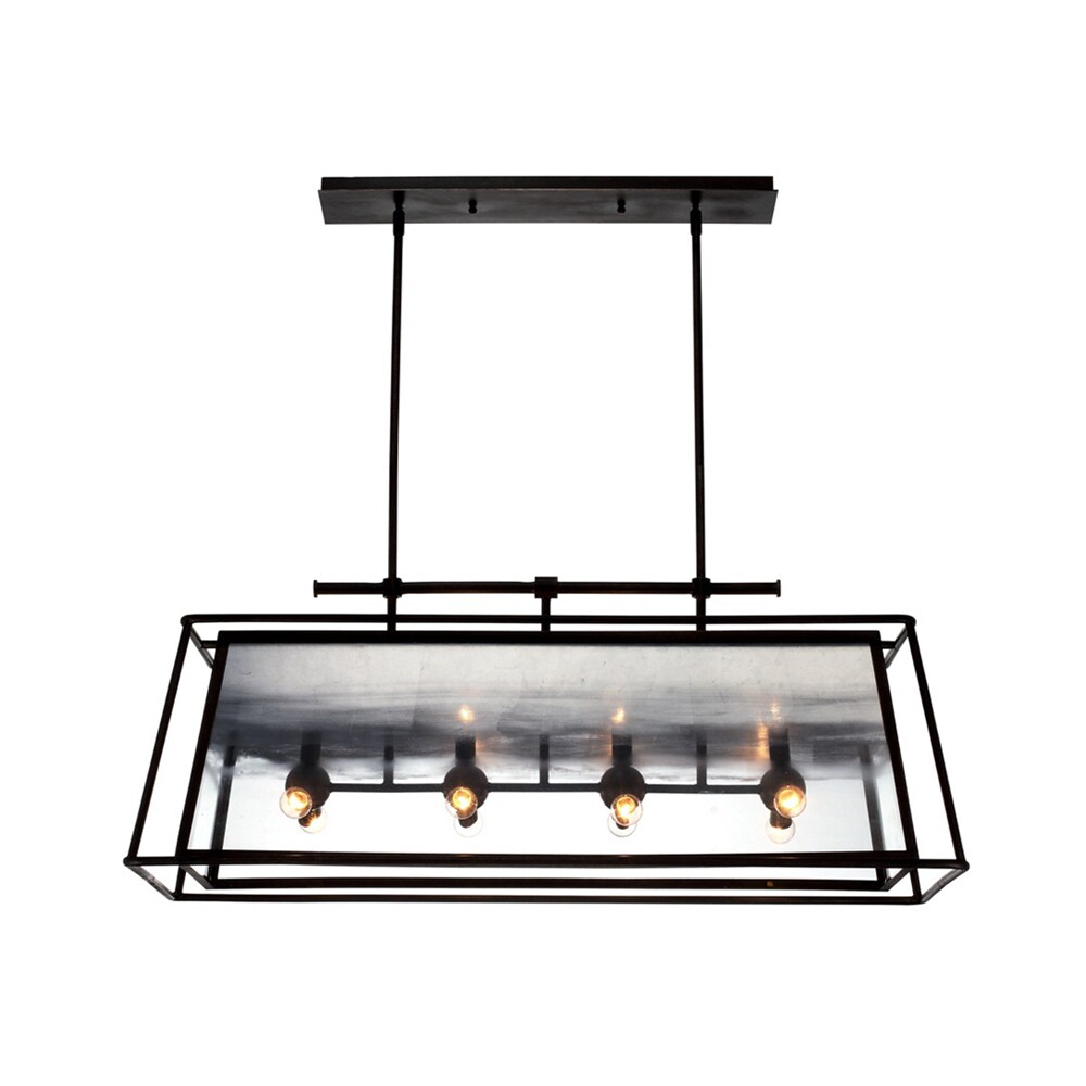 Zeev Lighting Occasus Collection Black/Silver Rustic Iron Transitional Chandelier (Chandelier) - Chandeliers For Bedrooms by Overstock.com