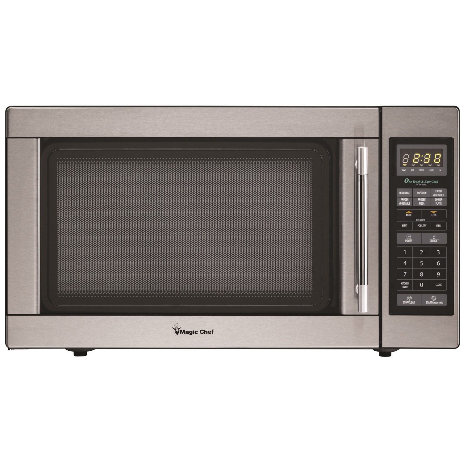 Magic Chef Mcm1611st 1.6 Cu ft Countertop Microwave, Stainless Steel