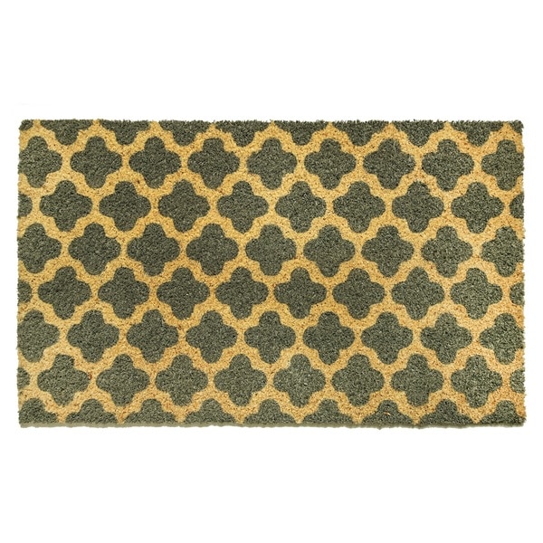 Cascade Multicolored Natural Coir Machine-woven Doormat