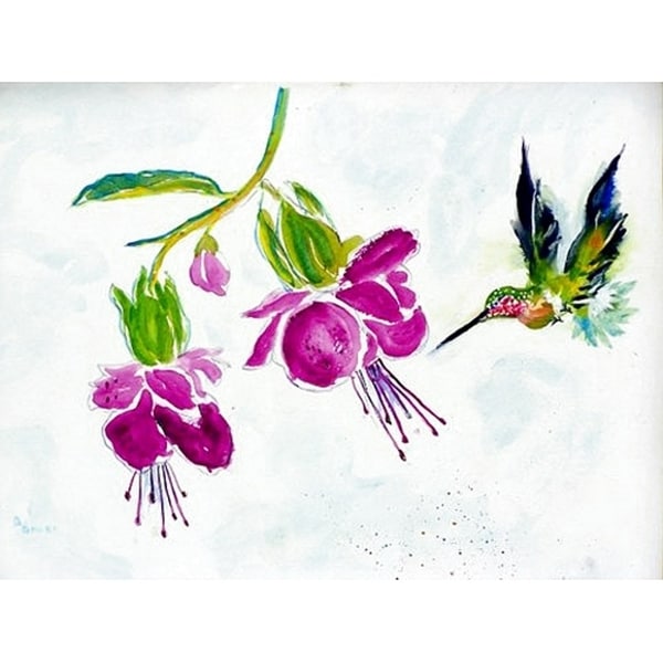 Betsy Drake Hummingbird Purple Polyester Placemats (Pack of 4)