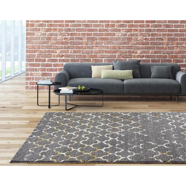 Shop Persian Rugs Beverly Collection Morrocan Trellis Grey