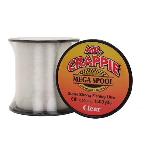 Lews Fishing Mr. Crappie Mega Spools Clear, 6 lb