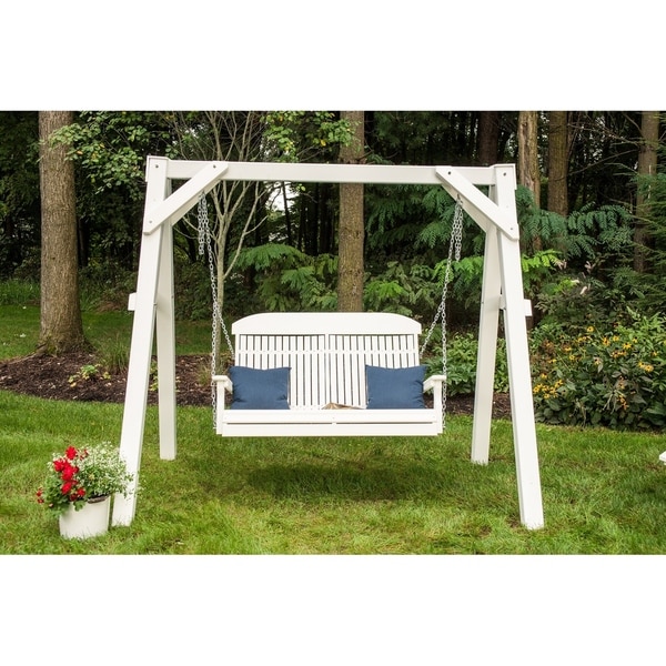 Shop Outdoor 4 Highback Porch Swing Free Shipping Today