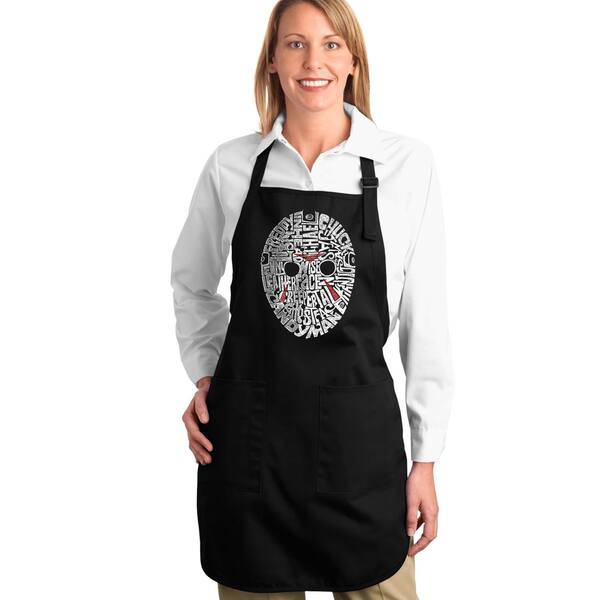 slide 1 of 4, Los Angeles Pop Art Slasher Movie Villians Full-length Apron