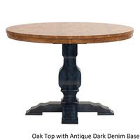 Eleanor Two-tone Round Solid Wood Top Dining Table by iNSPIRE Q Classic