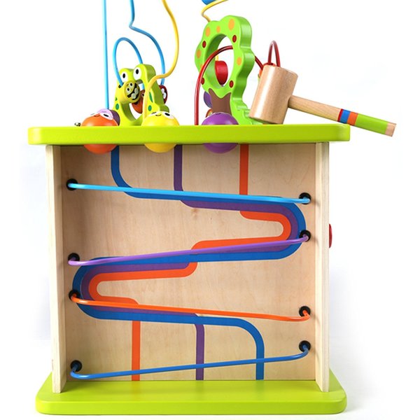 hape country critters wooden play cube