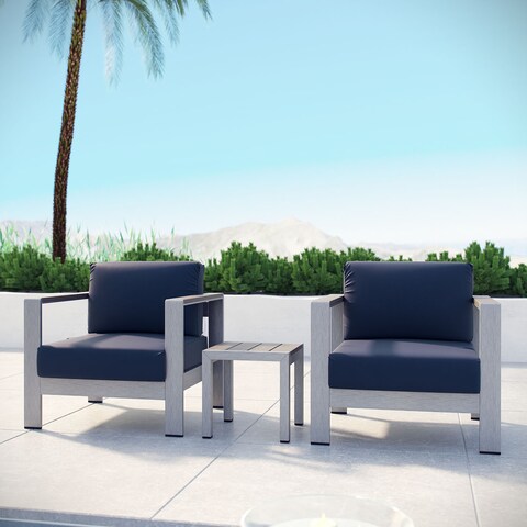 Shore Aluminum Outdoor Sectional Sofa Set of 3