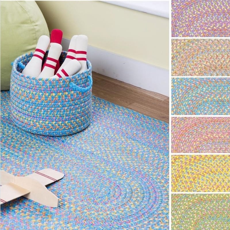 Rhody Rug Playful Indoor/Outdoor Braided Area Rug