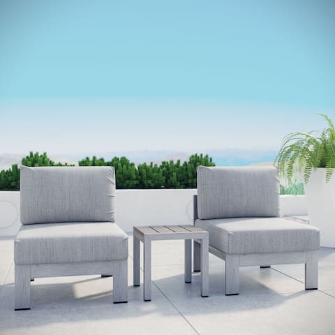 Shore Aluminum Outdoor Sectional Sofa Set of 3