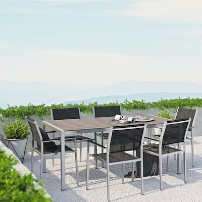 Shore Aluminum Outdoor Dining Set of 7