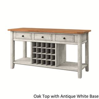 Off White Vintage Coffee Console Sofa End Tables Online At Eleanor Two Tone Wood Wine Rack Buffet Server By Inspire Q Clic