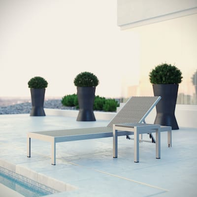 Shore Aluminum Outdoor Chaise Set of 2