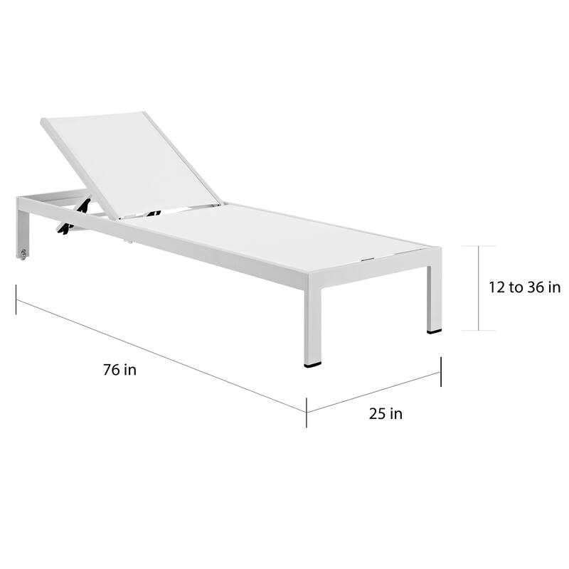 Shore Aluminum Outdoor Chaise Set of 2