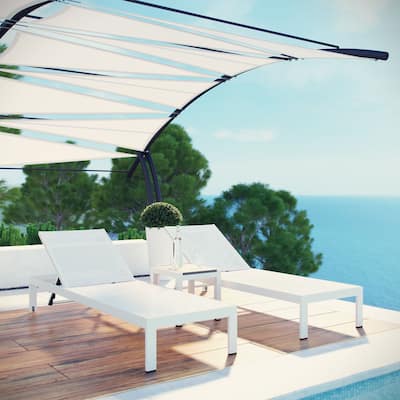 Shore Aluminum Outdoor Chaise Set of 3