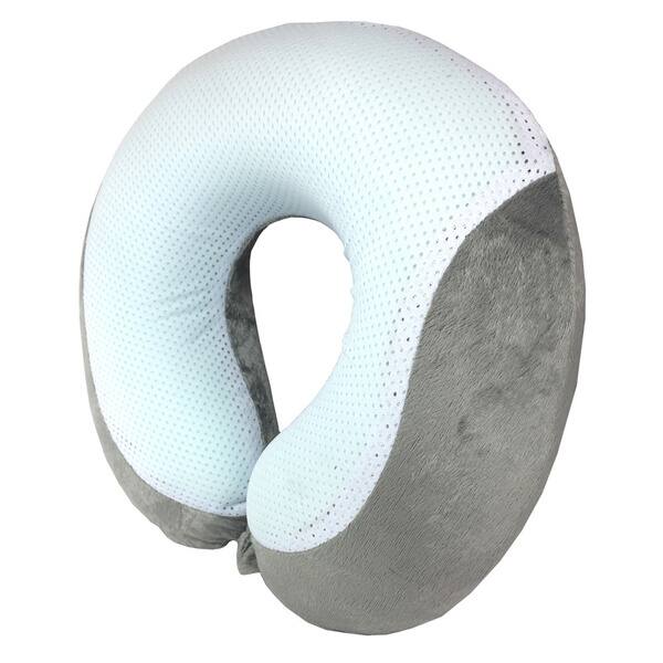 Shop Grey And Purple Cool Gel Infused Memory Foam Neck Pillow