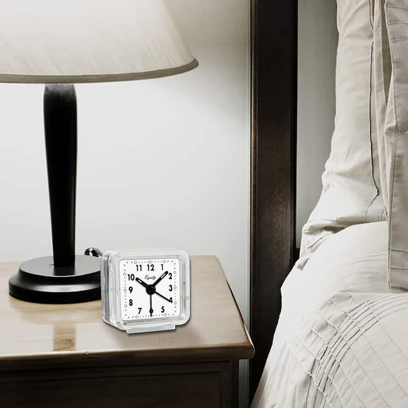 Equity by La Crosse 21038 Clear Acrylic Analog Alarm Clock