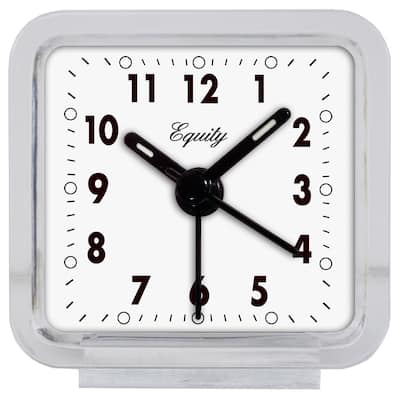 Equity by La Crosse 21038 Clear Acrylic Analog Alarm Clock