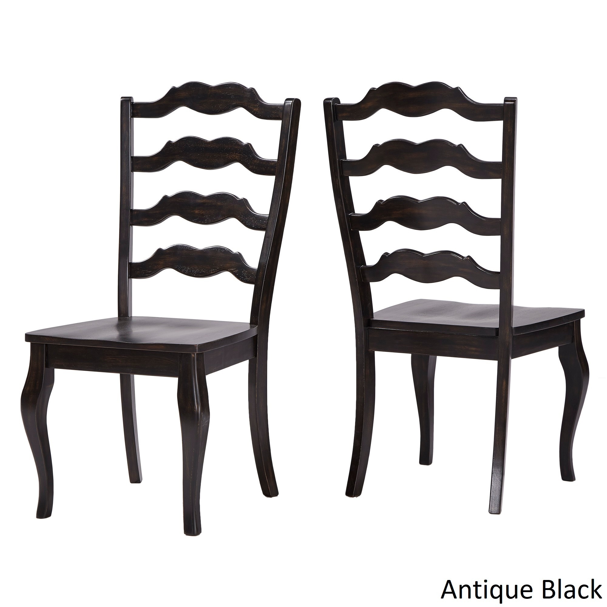 Shop Eleanor French Ladder Back Wood Dining Chair Set Of 2 By