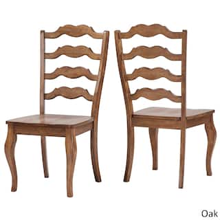 Tan Kitchen Dining Room Chairs Online At Our Eleanor French Ladder Back Wood Dining Chair Set Of 2 By Inspire Q Clic