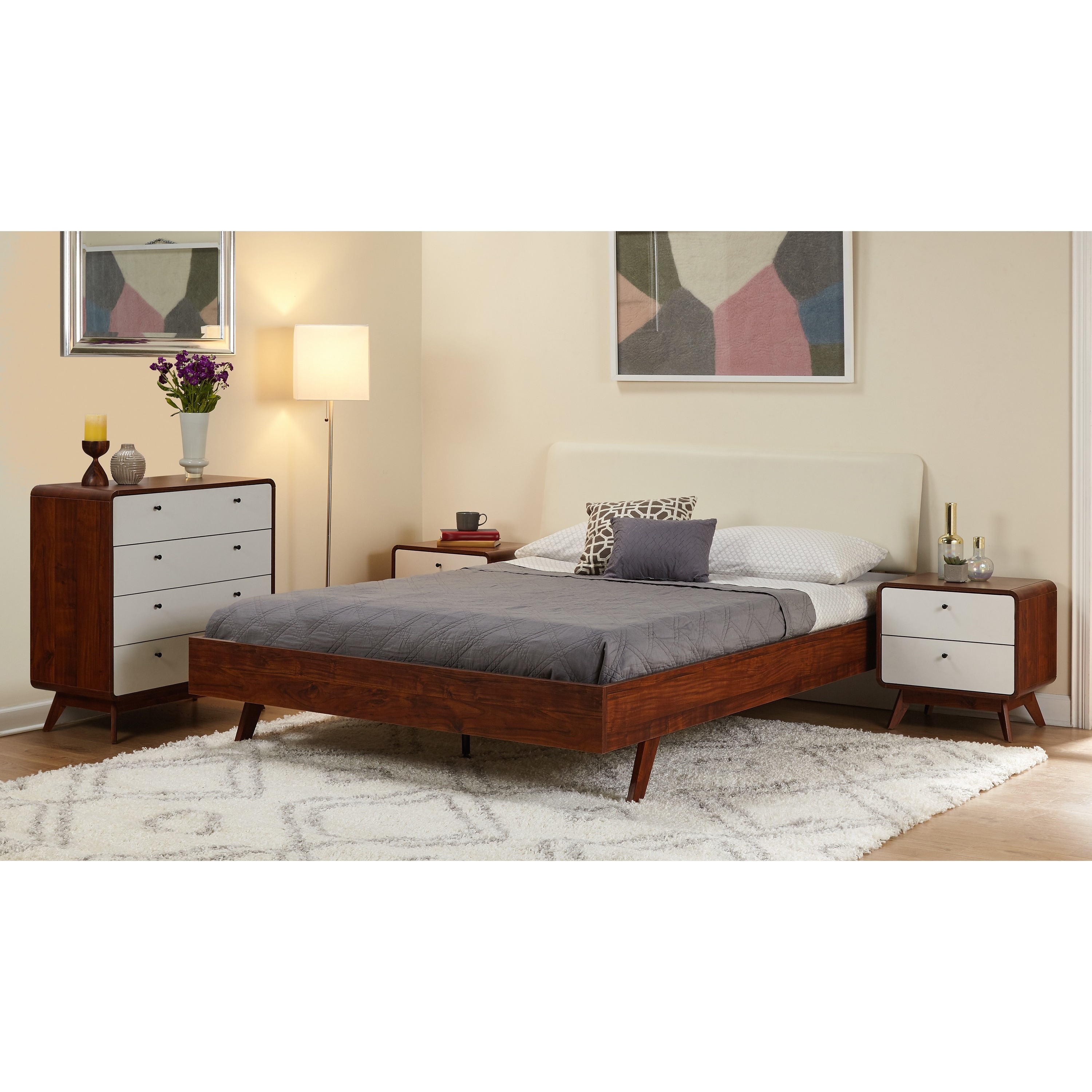 Simple Living Cassie Mid Century Bedroom Set On Sale Overstock 13477223