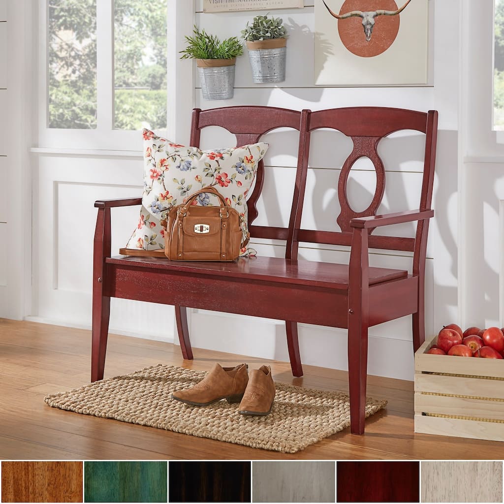 Eleanor Napoleon Back Wood Storage Bench by iNSPIRE Q Classic