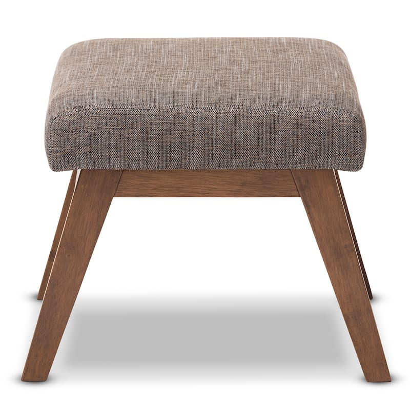 Baxton Studio Methodios Mid-Century Modern Upholstered Ottoman