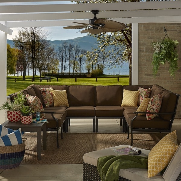 Shop Matira Metal Modern 6 Piece 8 Seater U Shaped Outdoor ... Shop Matira Metal Modern 6 Piece 8 Seater U Shaped Outdoor ... on Outdoor 4 Piece Sectional id=49545