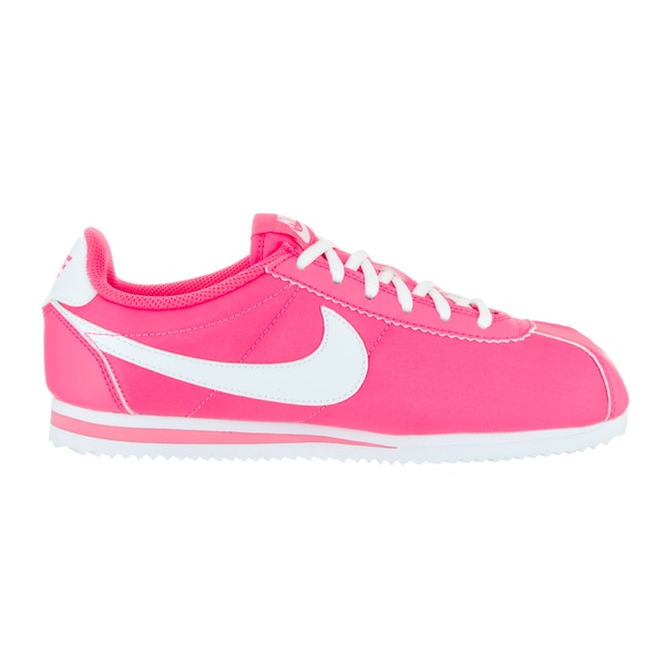 nike cortez trainers in pink nylon