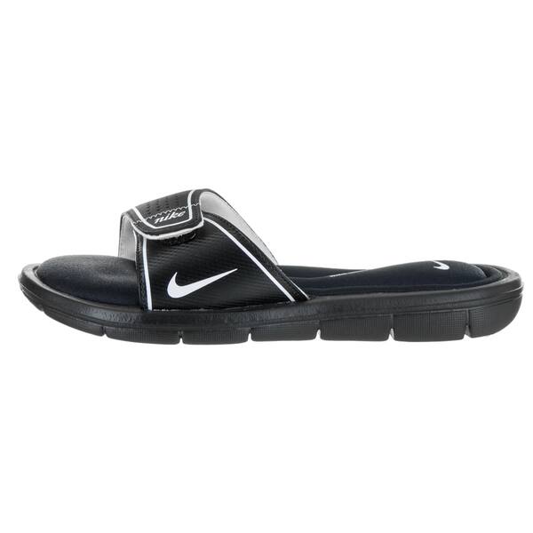 Shop Nike Women S Comfort Slide Black And White Synthetic