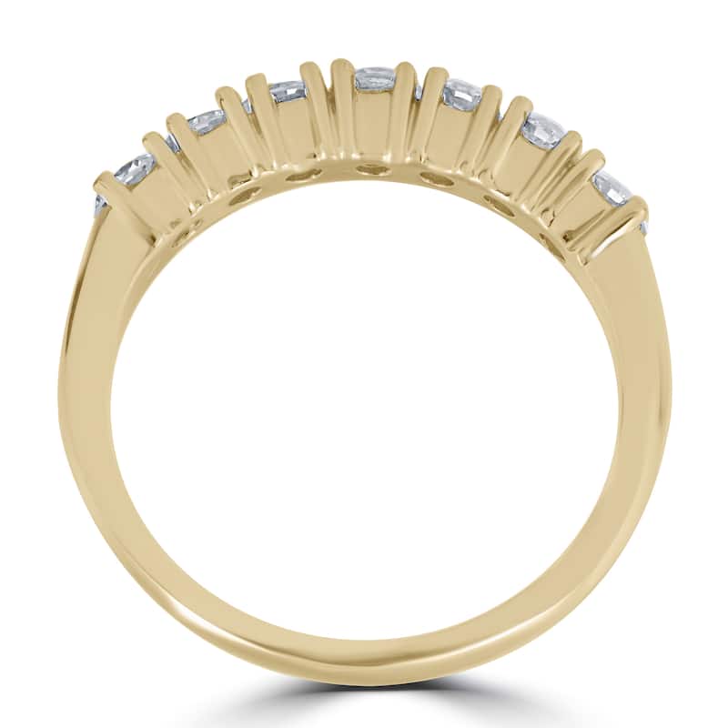 14k Yellow Gold 1ct TDW Diamond Wedding Anniversary Ring - White
