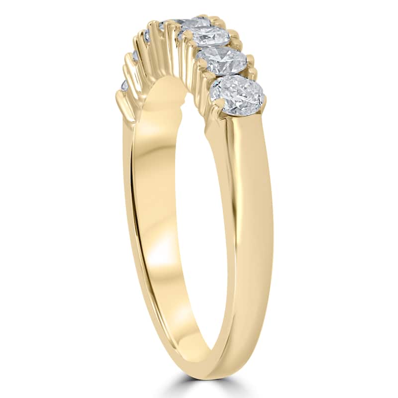 14k Yellow Gold 1ct TDW Diamond Wedding Anniversary Ring - White