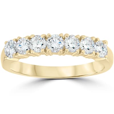 14k Yellow Gold 1ct TDW Diamond Wedding Anniversary Ring - White