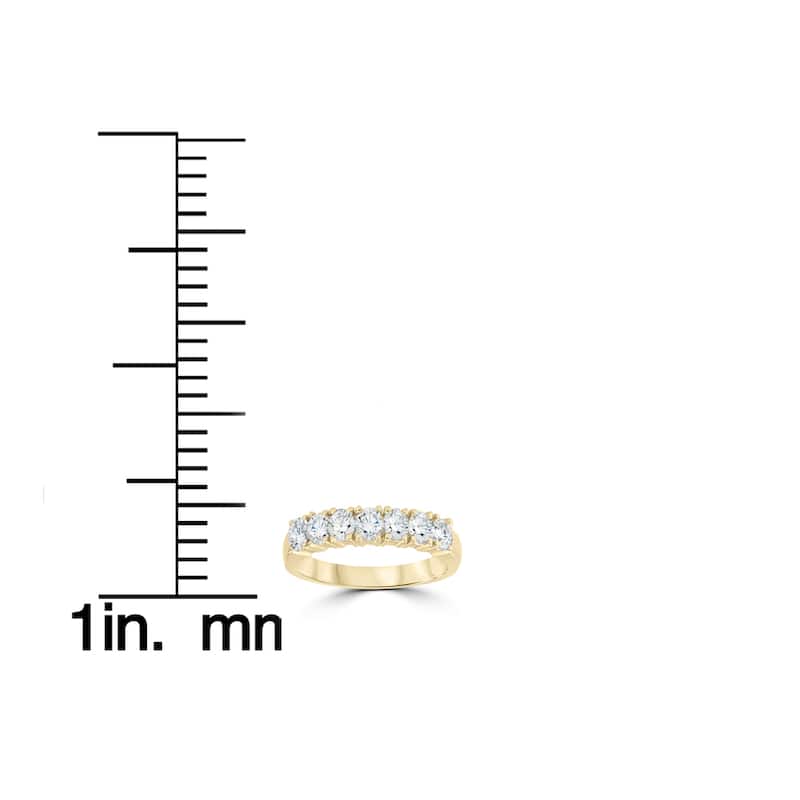 14k Yellow Gold 1ct TDW Diamond Wedding Anniversary Ring - White