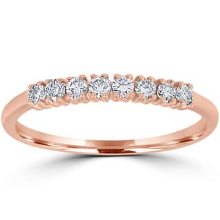 14k rose gold 15 ct tdw diamond ring womens stackable wedding anniversary band - Rose Gold Wedding Rings For Women 14k rose gold 15 ct tdw diamond ring womens stackable wedding anniversary band - Rose Gold Wedding Rings For Women